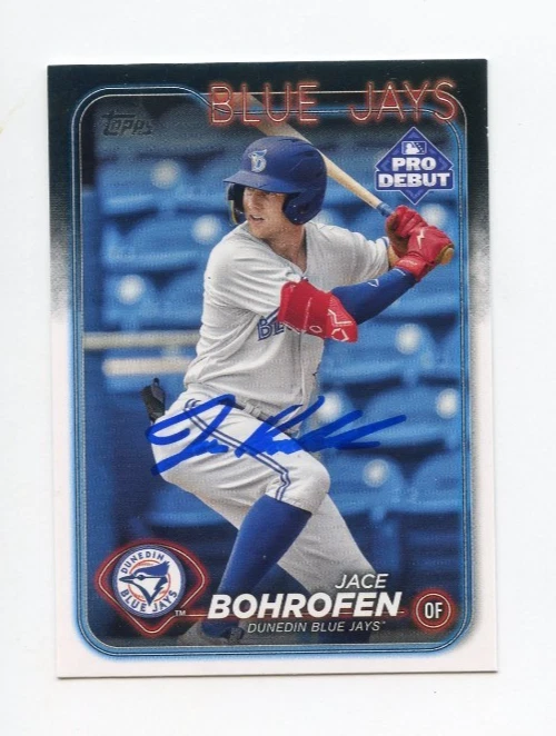JACE BOHROFEN SIGNED AUTOGRAPHED 2024 TOPPS PRO DEBUT BASEBALL CARD AUTO
