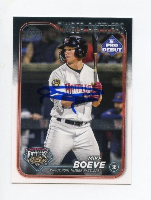 MIKE BOEVE SIGNED AUTOGRAPHED 2024 TOPPS PRO DEBUT BASEBALL CARD AUTO
