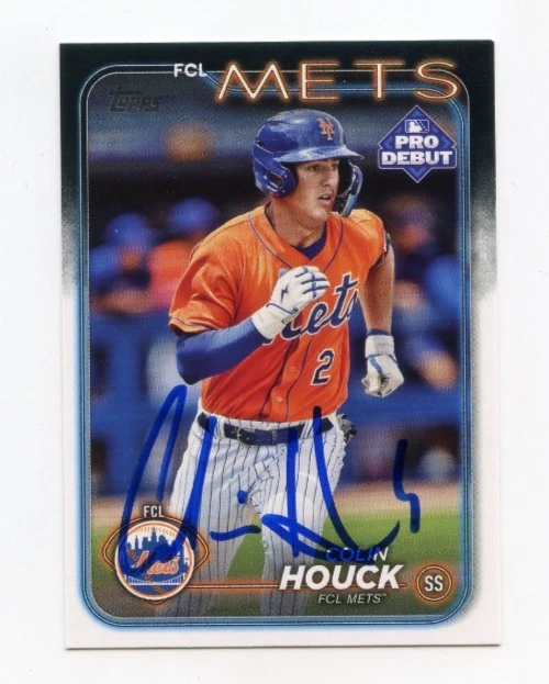 COLIN HOUCK SIGNED AUTOGRAPHED 2024 TOPPS PRO DEBUT BASEBALL CARD AUTO
