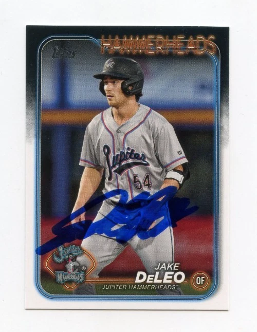 JAKE DELEO SIGNED AUTOGRAPHED 2024 TOPPS PRO DEBUT BASEBALL CARD AUTO