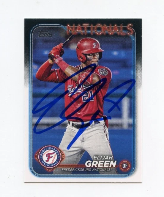 ELIJAH GREEN SIGNED AUTOGRAPHED 2024 TOPPS PRO DEBUT BASEBALL CARD AUTO