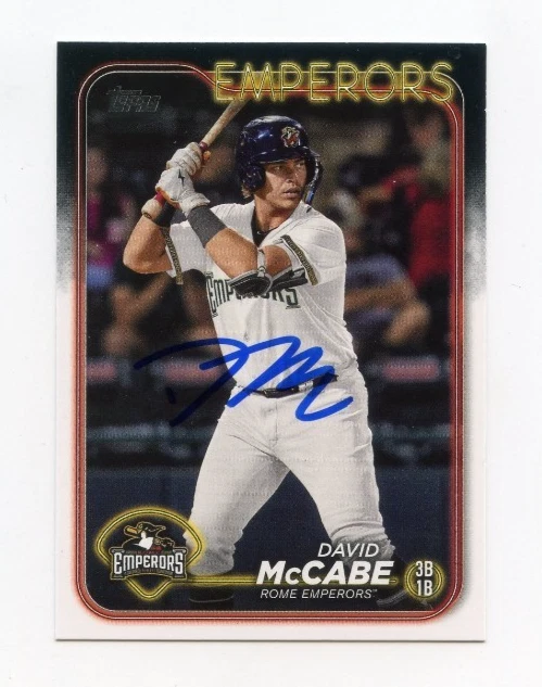DAVID MCCABE SIGNED AUTOGRAPHED 2024 TOPPS PRO DEBUT BASEBALL CARD AUTO