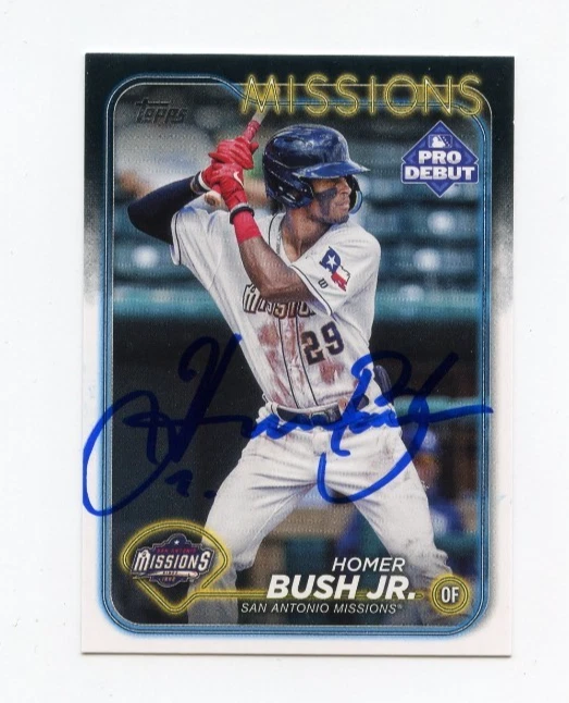 HOMER BUSH JR SIGNED AUTOGRAPHED 2024 TOPPS PRO DEBUT BASEBALL CARD AUTO