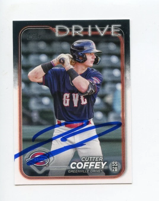 CUTTER COFFEY SIGNED AUTOGRAPHED 2024 TOPPS PRO DEBUT BASEBALL CARD AUTO