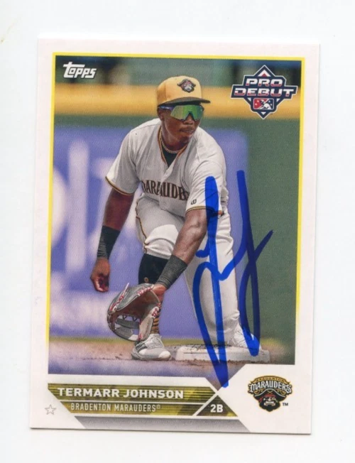 TERMARR JOHNSON SIGNED AUTOGRAPHED 2023 TOPPS PRO DEBUT BASEBALL CARD AUTO