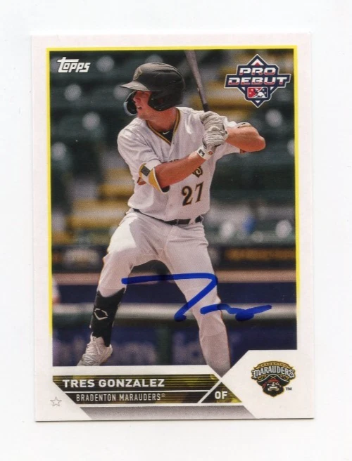 TRES GONZALEZ SIGNED AUTOGRAPHED 2023 TOPPS PRO DEBUT BASEBALL CARD AUTO