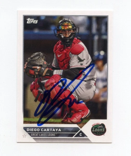DIEGO CARTAYA SIGNED AUTOGRAPHED 2023 TOPPS PRO DEBUT BASEBALL CARD AUTO