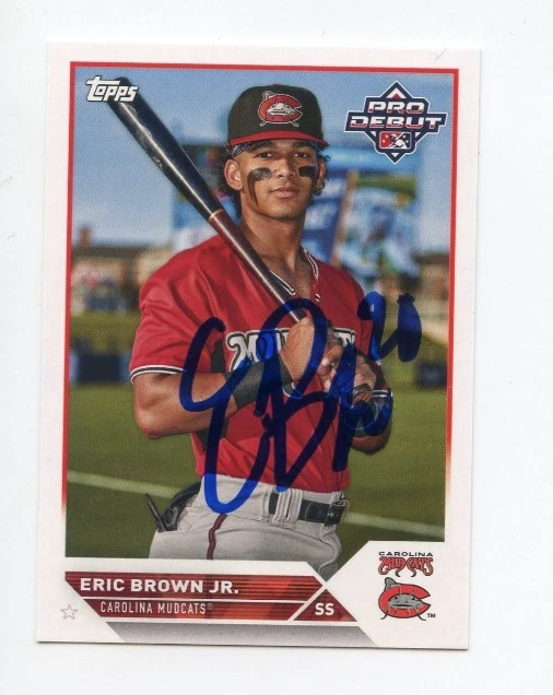 ERIC BROWN JR SIGNED AUTOGRAPHED 2023 TOPPS PRO DEBUT BASEBALL CARD AUTO