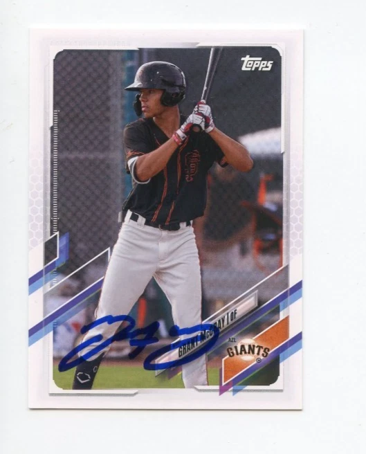 GRANT MCCRAY SIGNED AUTOGRAPHED 2021 TOPPS PRO DEBUT BASEBALL CARD AUTO