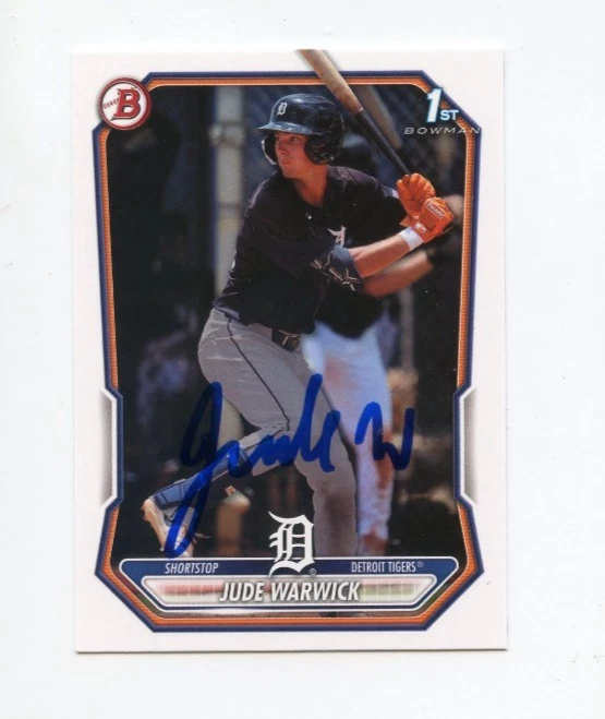JUDE WARWICK SIGNED AUTOGRAPHED 2026 BOWMAN BASEBALL CARD AUTO