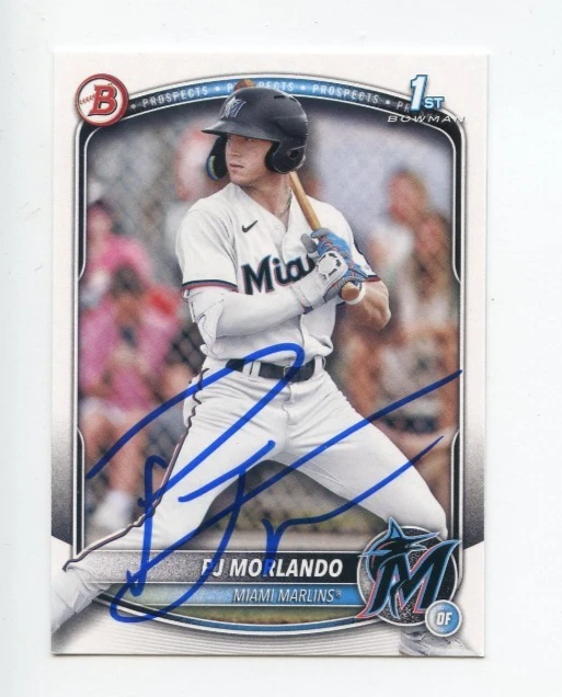 PJ MORLANDO SIGNED AUTOGRAPHED 2025 BOWMAN BASEBALL CARD AUTO
