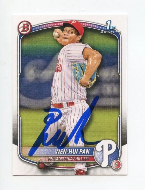 WEN-HUI PAN SIGNED AUTOGRAPHED 2025 BOWMAN BASEBALL CARD AUTO