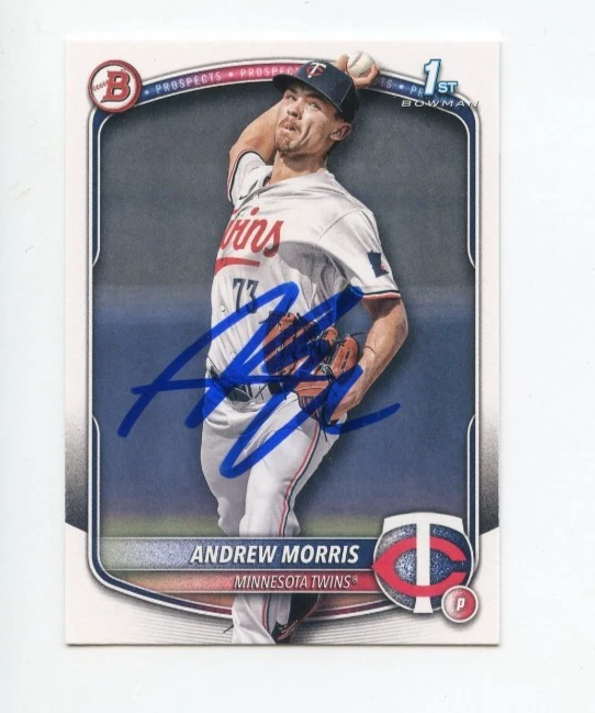 ANDREW MORRIS SIGNED AUTOGRAPHED 2025 BOWMAN BASEBALL CARD AUTO