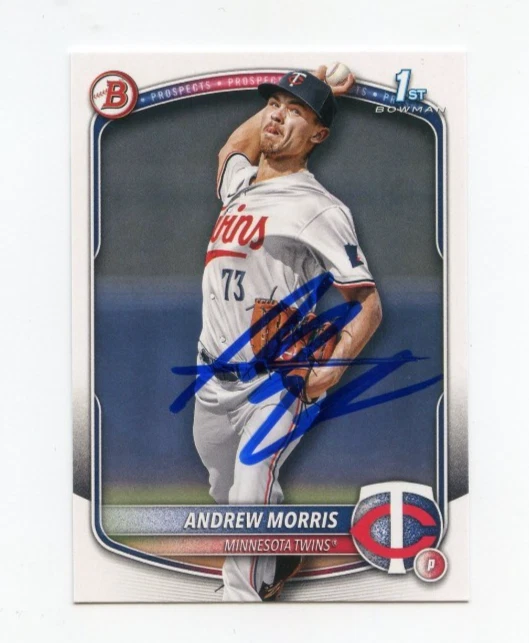 ANDREW MORRIS SIGNED AUTOGRAPHED 2025 BOWMAN BASEBALL CARD AUTO