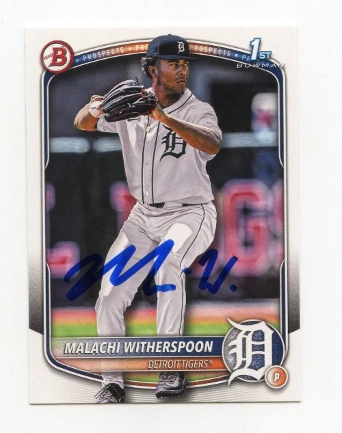 MALACHI WITHERSPOON SIGNED AUTOGRAPHED 2025 BOWMAN DRAFT BASEBALL CARD AUTO