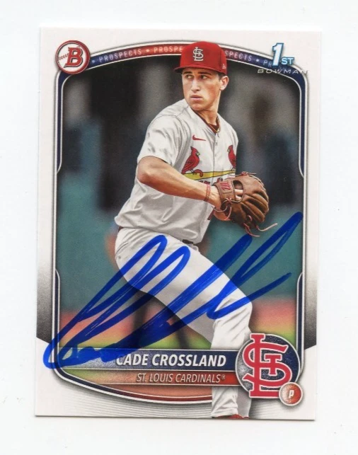 CADE CROSSLAND SIGNED AUTOGRAPHED 2025 BOWMAN DRAFT BASEBALL CARD AUTO