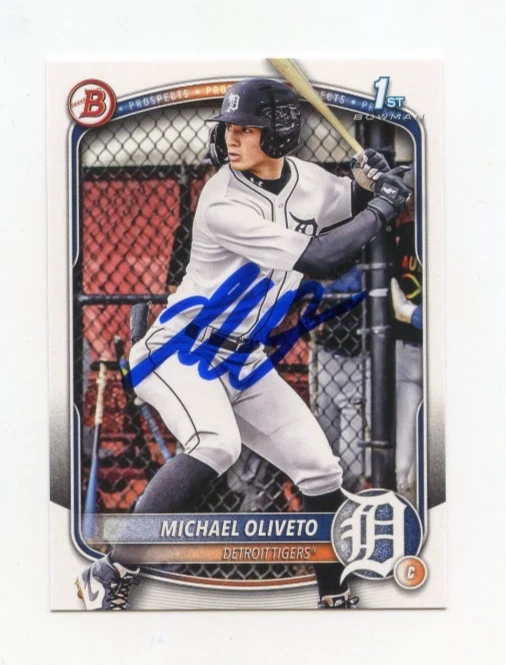 MICHAEL OLIVETO SIGNED AUTOGRAPHED 2025 BOWMAN DRAFT BASEBALL CARD AUTO