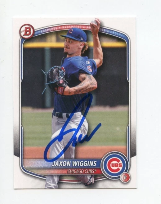 JAXON WIGGINS SIGNED AUTOGRAPHED 2025 BOWMAN DRAFT BASEBALL CARD AUTO