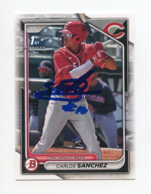 CARLOS SANCHEZ SIGNED AUTOGRAPHED 2024 BOWMAN BASEBALL CARD AUTO
