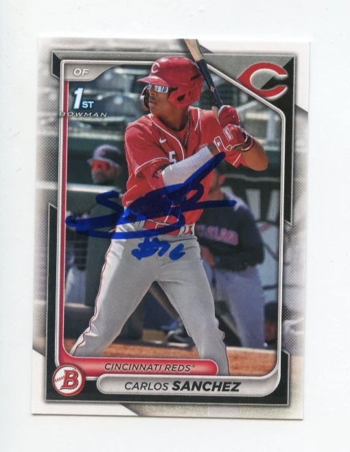 CARLOS SANCHEZ SIGNED AUTOGRAPHED 2024 BOWMAN BASEBALL CARD AUTO