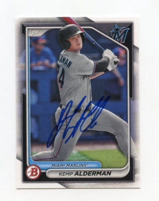 KEMP ALDERMAN SIGNED AUTOGRAPHED 2024 BOWMAN BASEBALL CARD AUTO