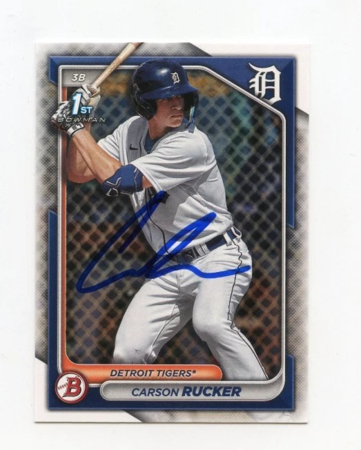 CARSON RUCKER SIGNED AUTOGRAPHED 2024 BOWMAN BASEBALL CARD AUTO