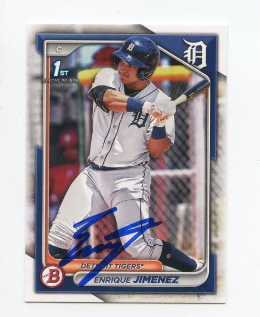 ENRIQUE JIMENEZ SIGNED AUTOGRAPHED 2024 BOWMAN BASEBALL CARD AUTO