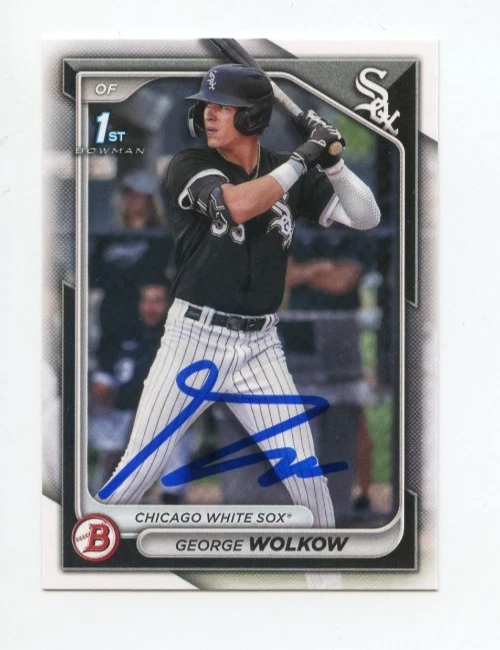 GEORGE WOLKOW SIGNED AUTOGRAPHED 2024 BOWMAN BASEBALL CARD AUTO