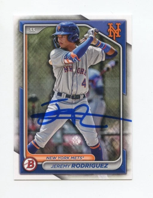 JEREMY RODRIGUEZ SIGNED AUTOGRAPHED 2024 BOWMAN DRAFT BASEBALL CARD AUTO