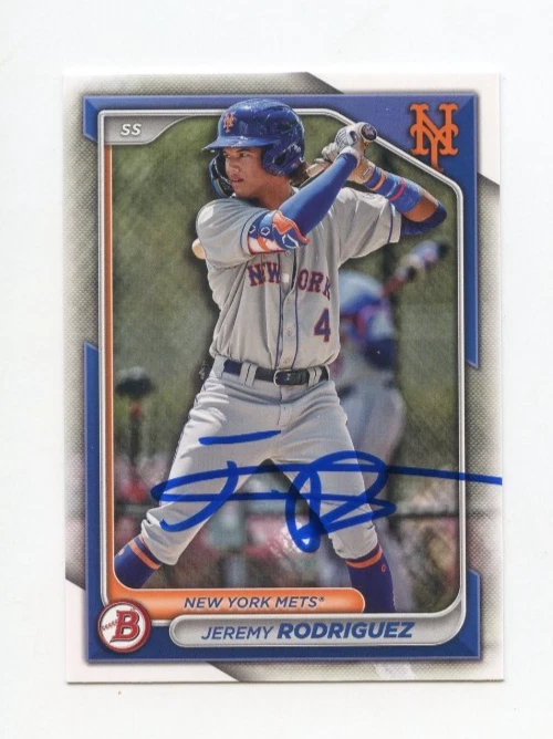 JEREMY RODRIGUEZ SIGNED AUTOGRAPHED 2024 BOWMAN DRAFT BASEBALL CARD AUTO