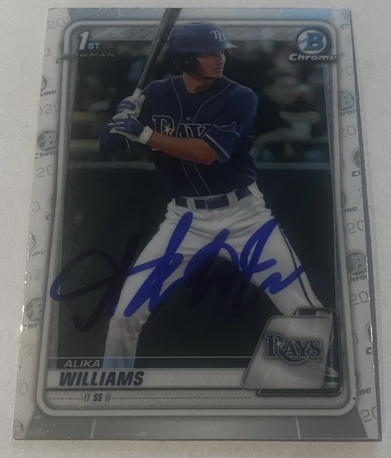 ALIKA WILLIAMS SIGNED 2020 BOWMAN DRAFT CHROME PROSPECT CARD AUTO
