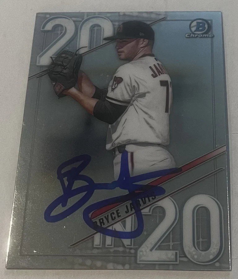 BRYCE JARVIS SIGNED 2020 BOWMAN DRAFT CHROME PROSPECT CARD AUTO