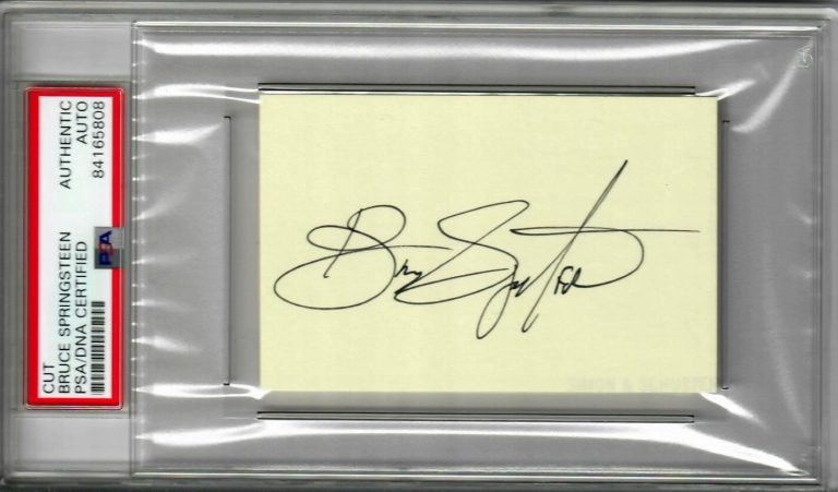Bruce Springsteen Signed Cut Signature PSA DNA Encapsulated Authentic Autograph