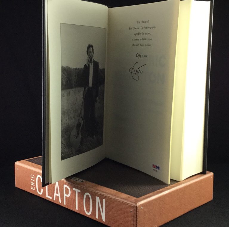 Eric Clapton Signed Clapton Book Limited Edition PSA DNA LOA #/1000