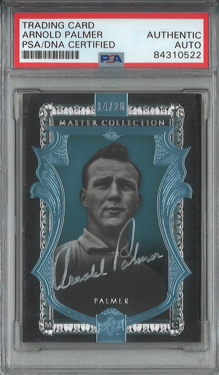 ARNOLD PALMER 2015 ALL TIME GREATS MASTER COLLECTION AUTO LIGHT BLUE 14/20 PSA