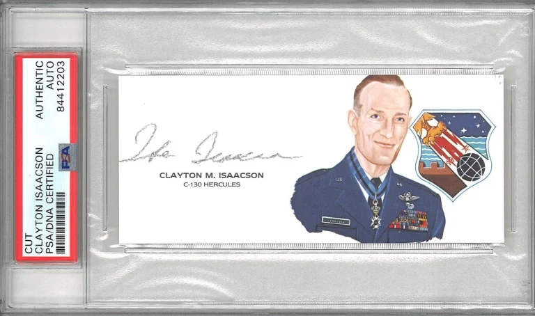 Clayton Isaacson Signed Cut Signature PSA/DNA C-130 Hercules GOE