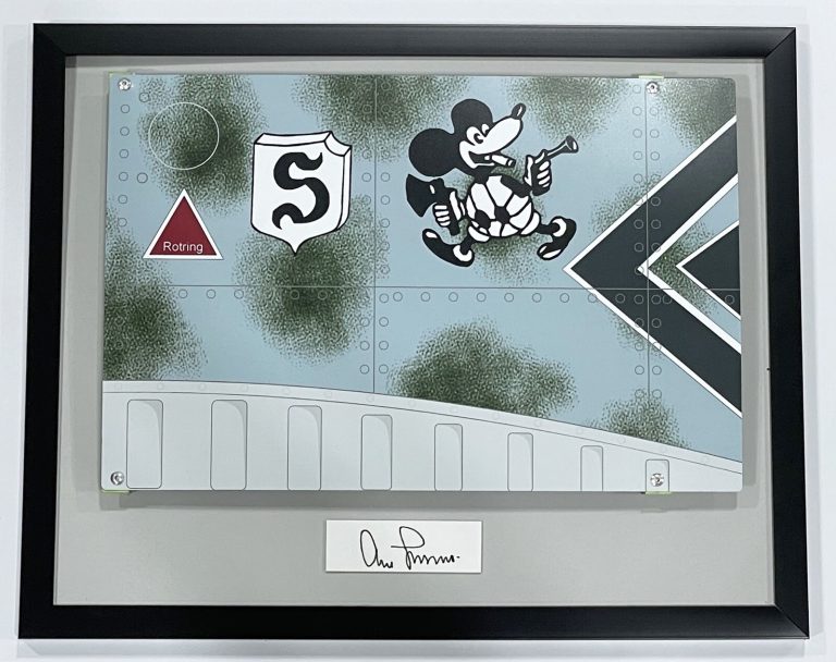 Adolf Galland Signed BF109 Nose Art Display JSA COA WWII Ace