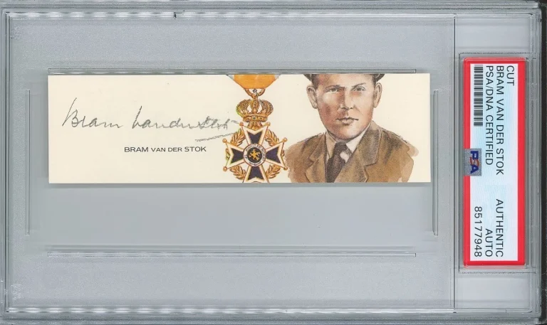 Bram van der Stok Signed Cut Signature PSA/DNA Great Escape GOE