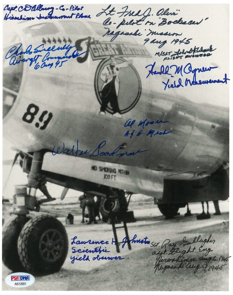 BOCKSCAR CREW C-15 SIGNED 8X10 PHOTO PSA DNA AB12691 X9 THE GREAT ARTISTE