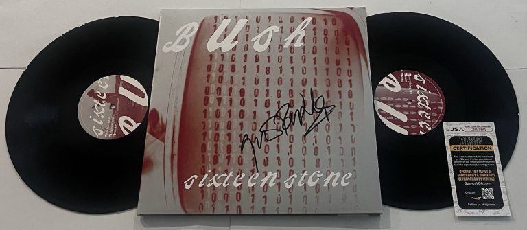GAVIN ROSSDALE SIGNED BUSH SIXTEEN STONE LP VINYL RECORD ALBUM GLYCERINE JSA COA
