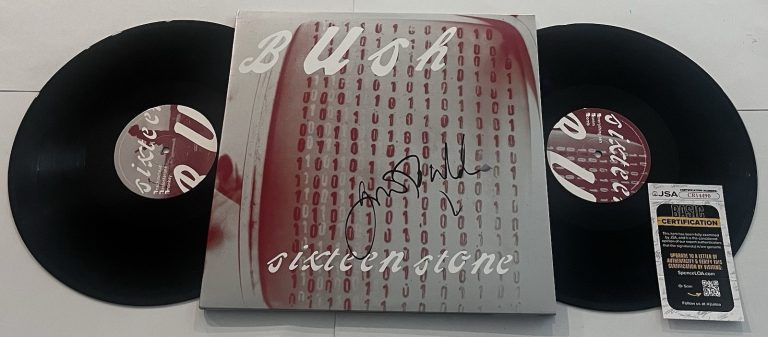 GAVIN ROSSDALE SIGNED BUSH SIXTEEN STONE LP VINYL RECORD ALBUM GLYCERINE JSA COA