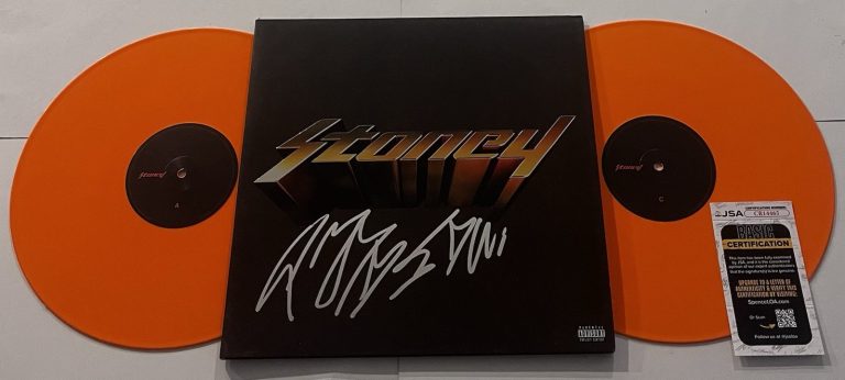 POST MALONE SIGNED STONEY LP VINYL RECORD ALBUM JSA COA
