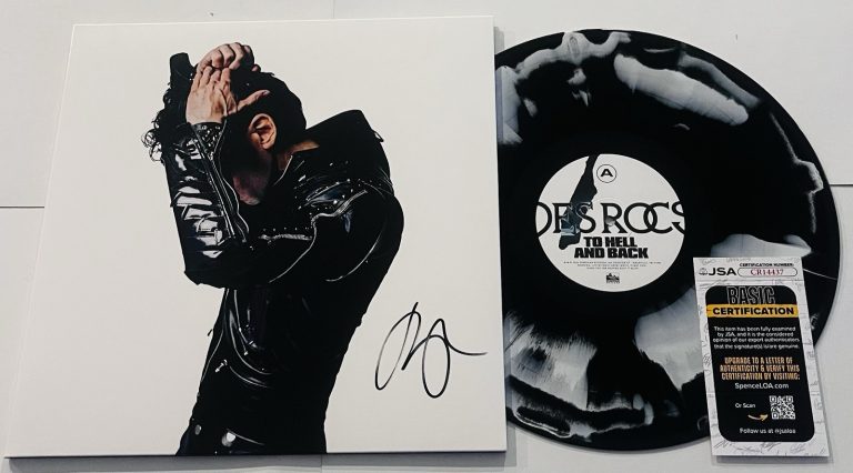 DES ROCS SIGNED TO HELL AND BACK LP VINYL RECORD ALBUM JSA COA