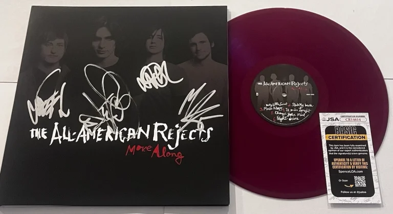 THE ALL-AMERICAN REJECTS BAND SIGNED MOVE ALONG LP VINYL RECORD ALBUM JSA COA