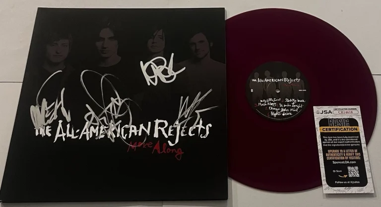 THE ALL-AMERICAN REJECTS BAND SIGNED MOVE ALONG LP VINYL RECORD ALBUM JSA COA