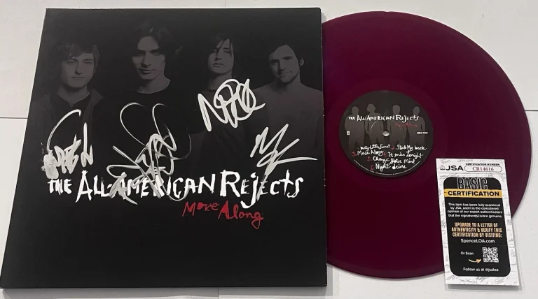 THE ALL-AMERICAN REJECTS BAND SIGNED MOVE ALONG LP VINYL RECORD ALBUM JSA COA