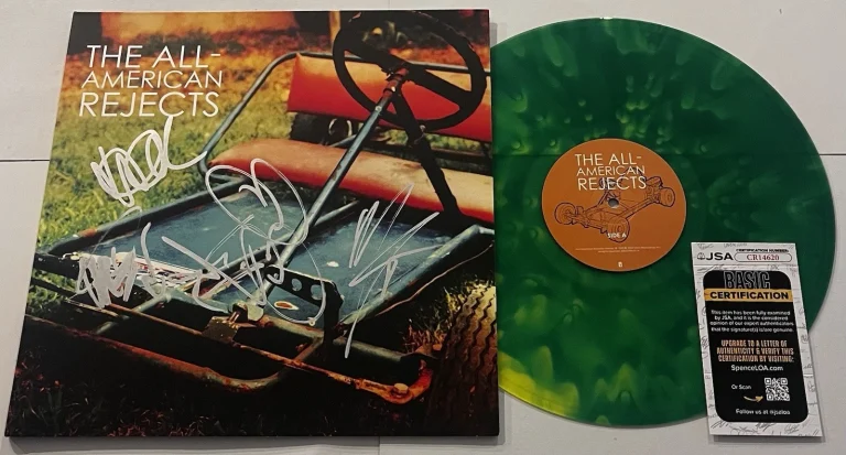 THE ALL-AMERICAN REJECTS BAND SIGNED LP VINYL RECORD ALBUM TYSON RITTER JSA COA