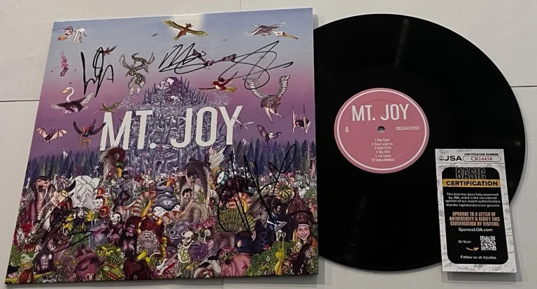 MT. JOY BAND SIGNED REARRANGE US LP VINYL RECORD ALBUM MATT QUINN +4 JSA COA