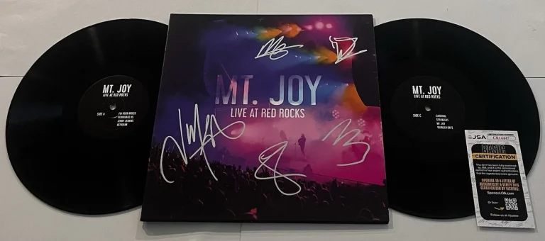 MT. JOY BAND SIGNED LIVE AT RED ROCKS LP VINYL RECORD ALBUM MATT QUINN +4 JSA