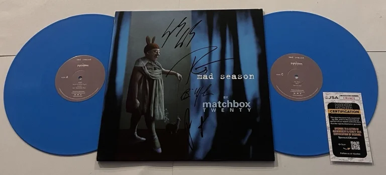 MATCHBOX TWENTY 20 SIGNED MAD SEASON LP VINYL RECORD ALBUM ROB THOMAS JSA COA